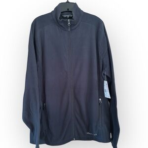 Marmot Men’s Rocklin Black Fleece Full Zip Jacket Size XLT NWT